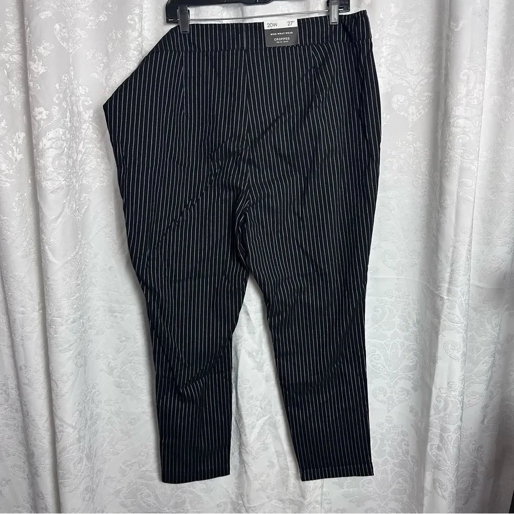 WHO WHAT WEAR  Striped Women's Pants